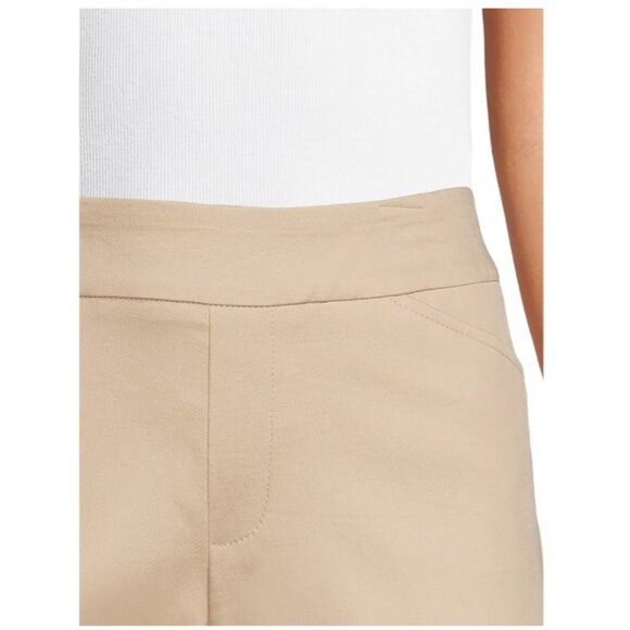 Time and Tru Women's Pull-On Bermuda Shorts, Natural Tan - Picture 3 of 5